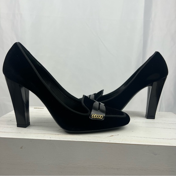 Celine Shoes - NEW Celine Vintage velvet heels NWOT